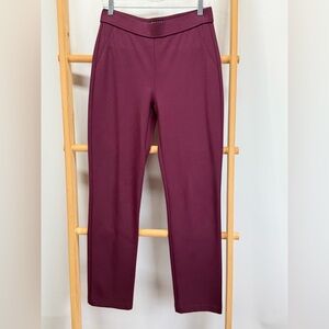 THALIAN Deep Burgundy Straight Leg Pants size 8